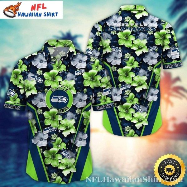 NFL Seattle Seahawks Tropical Flower Personalized Hawaiian Shirt