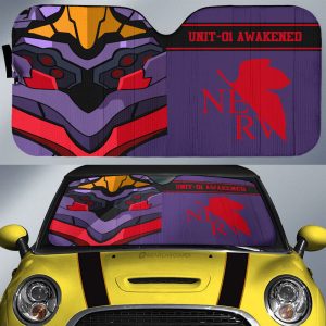 NGE Unit 01 Awakened Car Sunshade Custom NGE Car Interior Accessories