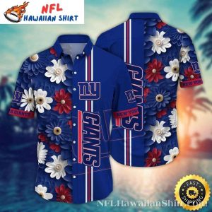 NY Giants Dark Floral Nightshade Custom Hawaiian Shirt