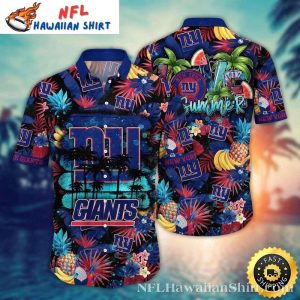 NY Giants Summer Vibes Aloha Shirt – Midnight Tropics And Neon Palms