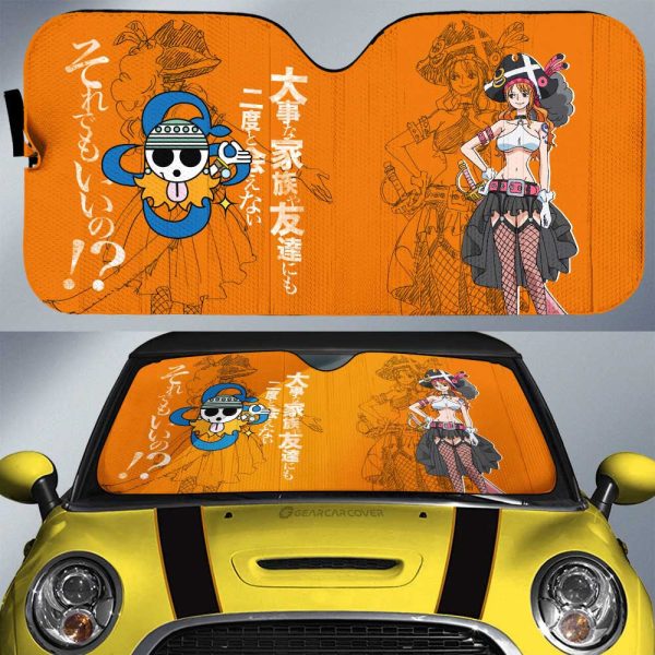 Nami Car Film Red Sunshade Custom One Piece Car Interior Accessories