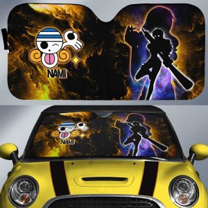 Nami Car Sunshade Custom One Piece Anime Silhouette Style