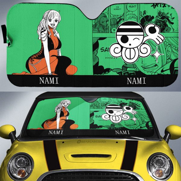 Nami Car Sunshade Custom One Piece Car Accessories Manga Style