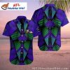 Neon Precision – Baltimore Ravens Hawaiian Shirt With Sharp Neon Graphics