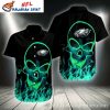 Neon Skull Flight Philadelphia Eagles Tropical Shirt – Electric Green Inferno