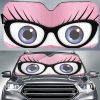 Nerd Female Car Eyes Sun Shade Custom Car Accessories