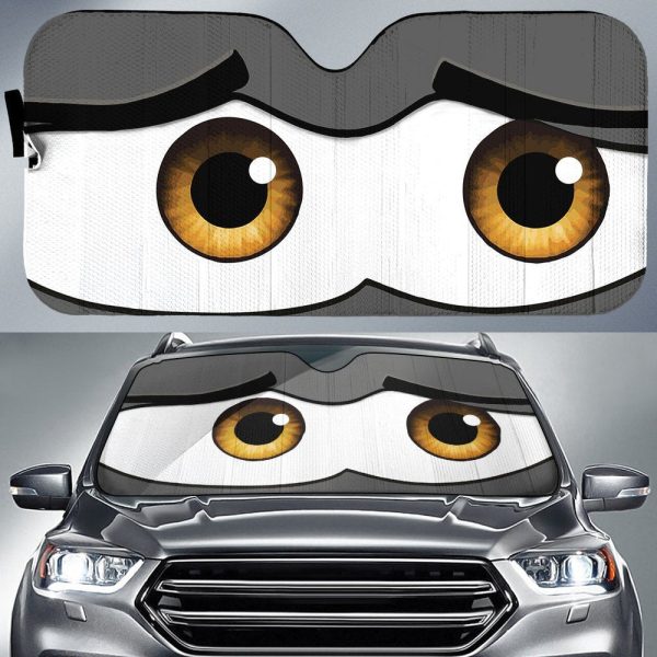 Nervous Car Eyes Sun Shade Custom Car Accessories