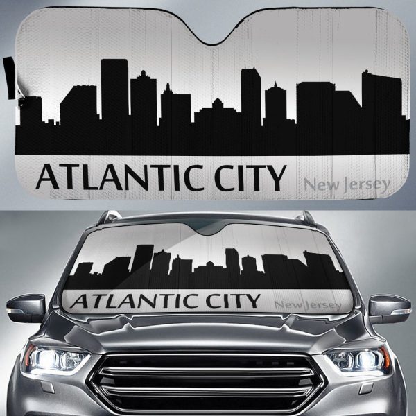 New Jersey Atlantic Skyline Car Sunshade Custom Car Accessories