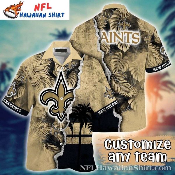 New Orleans Saints Aloha Spirit Customizable NFL Hawaiian Shirt