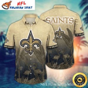 New Orleans Saints Faded Jungle NFL Hawaiian Shirt