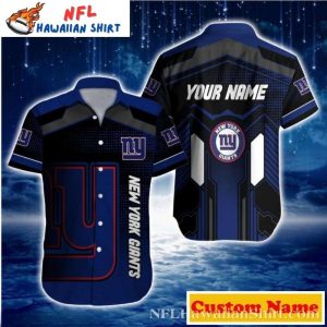 New York Giants Futuristic Stripe Design Tropical Hawaiian Shirt