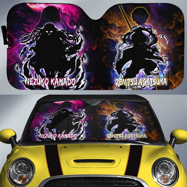 Nezuko And Zenitsu Car Sunshade Custom