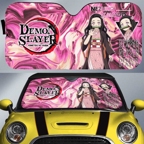 Nezuko Kamado Car Sunshade Custom Demon Slayer Anime Car Accessories