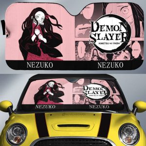 Nezuko Kamado Car Sunshade Custom Demon Slayer Car Accessories Manga Style