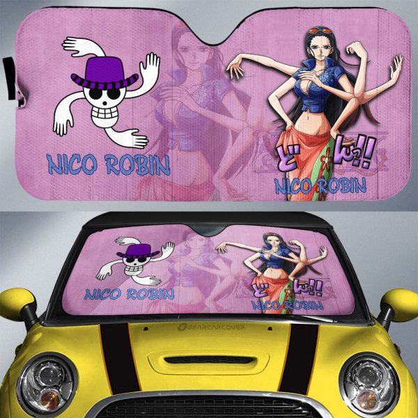 Nico Robin Car Sunshade Custom One Piece Anime Car Accessories