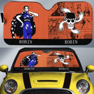 Nico Robin Car Sunshade Custom One Piece Car Accessories Manga Style