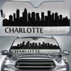 North Carolina Charlotte Skyline Car Sunshade Custom Car Accessories