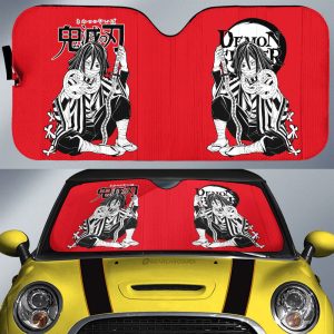 Obanai Iguro Car Sunshade Custom Car Accessories Manga Style For Fans