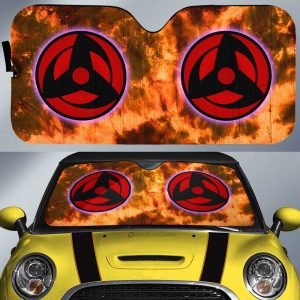 Obito Mangekyo Sharingan Car Sunshade Custom Anime Tie Dye Style