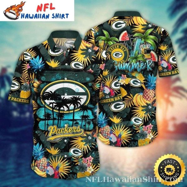 Oceanfront Celebration – Green Bay Packers Summer Vibes Hawaiian Shirt