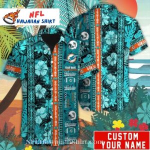 Oceanic Defense Miami Dolphins Customizable Tribal Hawaiian Shirt