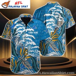 Oceanic Prowess Detroit Lions Hawaiian Shirt Custom Name Edition