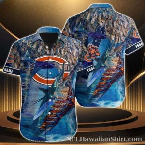 Oceanic Rush Chicago Bears Hawaiian Shirt – Marine Life Majesty