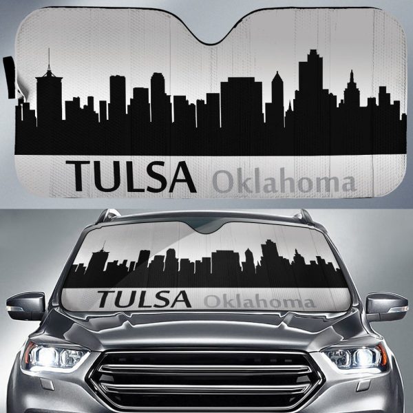 Oklahoma Tulsa Skyline Car Sunshade Custom Car Accessories