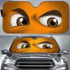 Orange Challenging Car Eyes Sun Shade Custom Funny Car Accessories