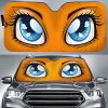 Orange Cute Car Eyes Sun Shade Custom Cool Car Accessories