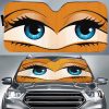 Orange Glam Car Eyes Sun Shade Custom Cute Eyes Car Accessories