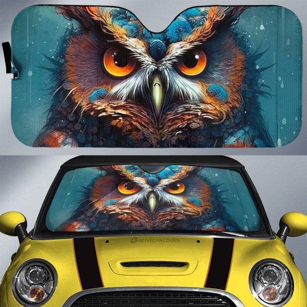 Owl Colorful Car Sunshade Custom Car Accessories