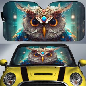 Owl Colorful Car Sunshade Custom Car Accessories