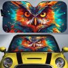 Owl Colorful Car Sunshade Custom Car Accessories