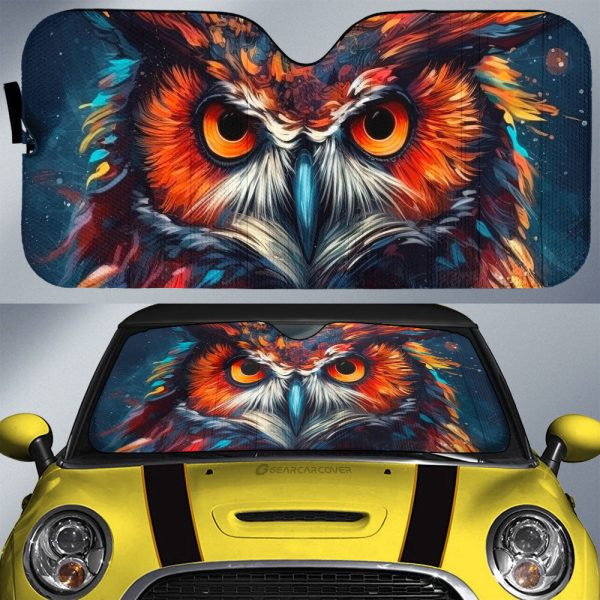 Owl Colorful Car Sunshade Custom Car Accessories