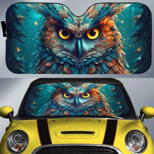 Owl Colorful Car Sunshade Custom Car Accessories