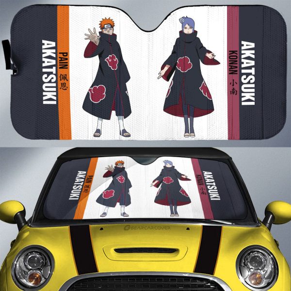 Pain And Konan Car Sunshade Custom Anime Car Accessories For Fans