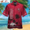 Palm Shadows Buccaneers Red Horizon NFL Hawaiian Buccaneers Shirt