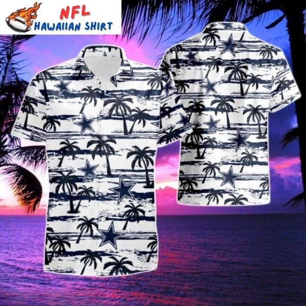 Palm Tree Silhouette Dallas Cowboys Hawaii Shirt