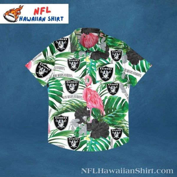 Paradise Pink Flamingo Las Vegas Raiders Hawaiian Shirt