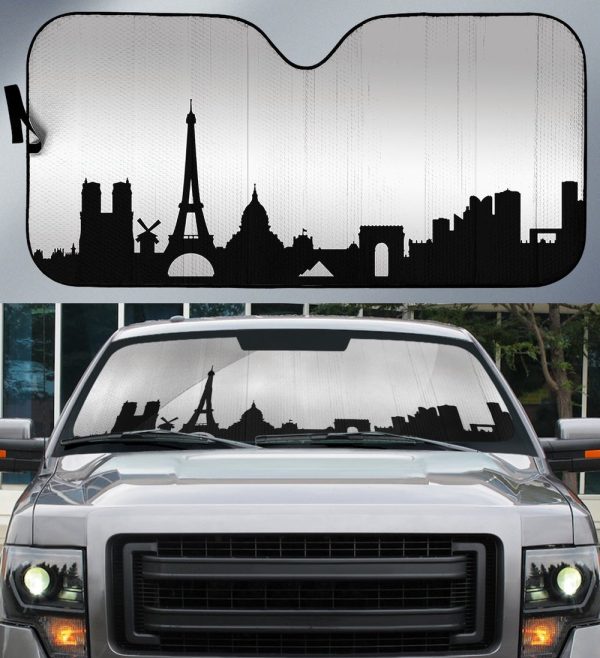 Paris Skyline Car Sunshade Custom Car Accessories