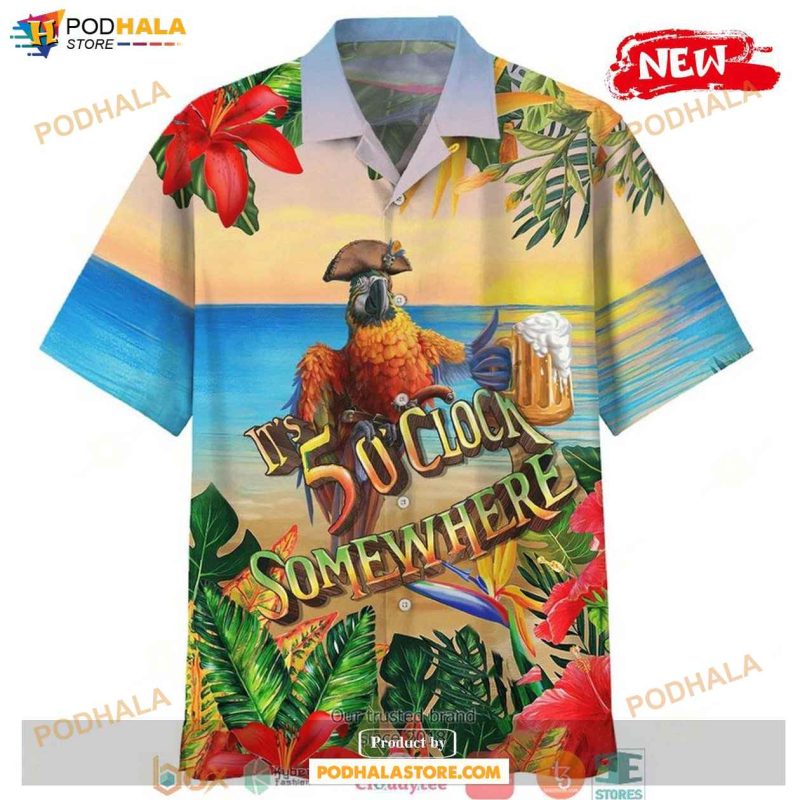 HDE Men's Christmas Hawaiian Shirt - Short Sleeve Ugly Holiday Print, Sizes S-5XL