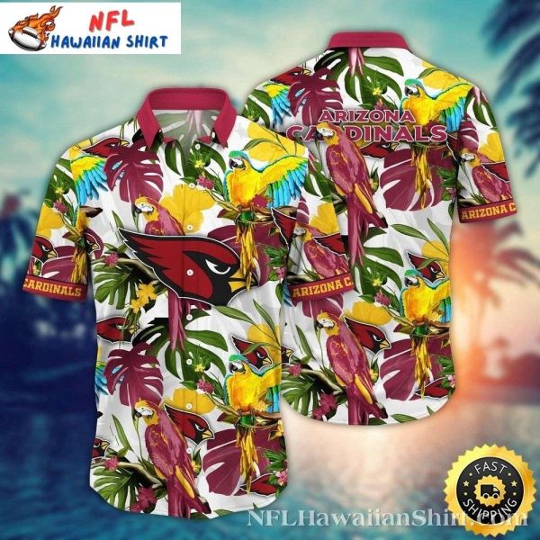 Parrot Paradise – Arizona Cardinals Exotic Bird Hawaiian Shirt