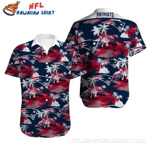 Patriotic Explorer Palm Tree New England Patriots Hawaiian Shirt