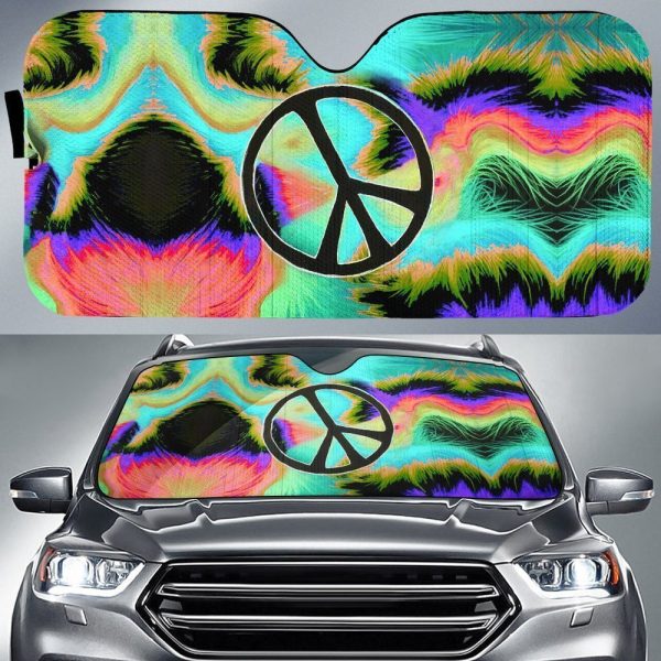 Peace Car Sunshade Custom Hippe Car Accessories Gift Idea