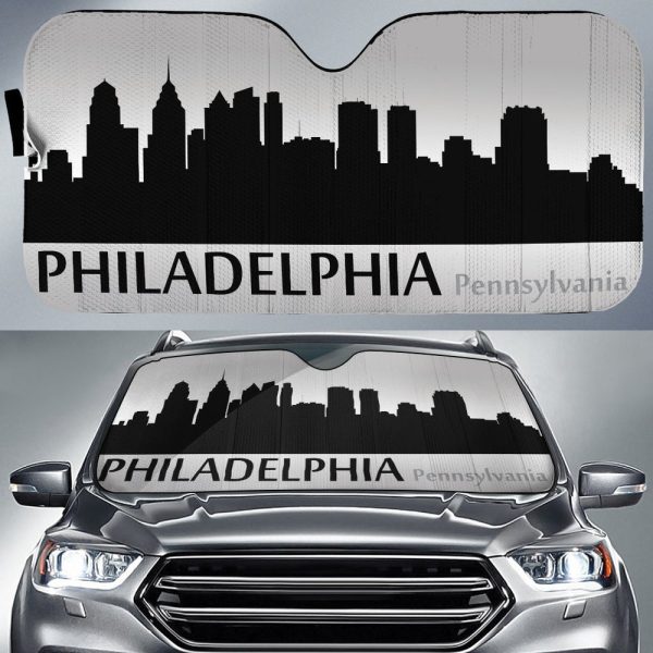 Pennsylvania Philadelphia Skyline Car Sunshade Custom Car Accessories