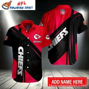 Personalized Chiefs Rush Black And Red – KC Chiefs Men’s Hawaiian Shirt