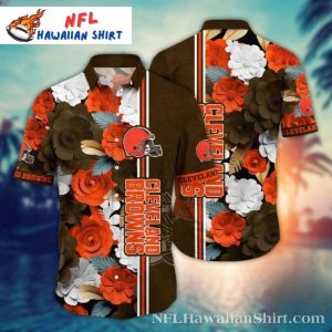 Personalized Floral Sidelines Cleveland Browns Hawaiian Shirt