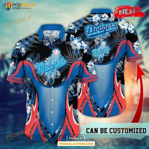 Personalized Los Angeles Dodgers MLB Flower Summer Baseball Hawaiian Shirt