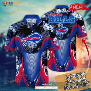 Personalized Name Buffalo Bills NFL Luxury Flower Summer Football Hawaiian Shirt